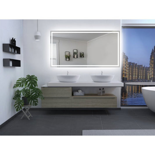 Twinkle 76 Polished Edge Frosted Panel LED Mirror