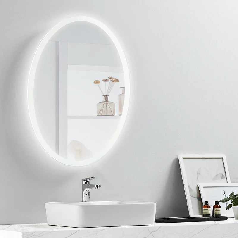 Aurora Oval Lighted Bathroom Vanity Mirror
