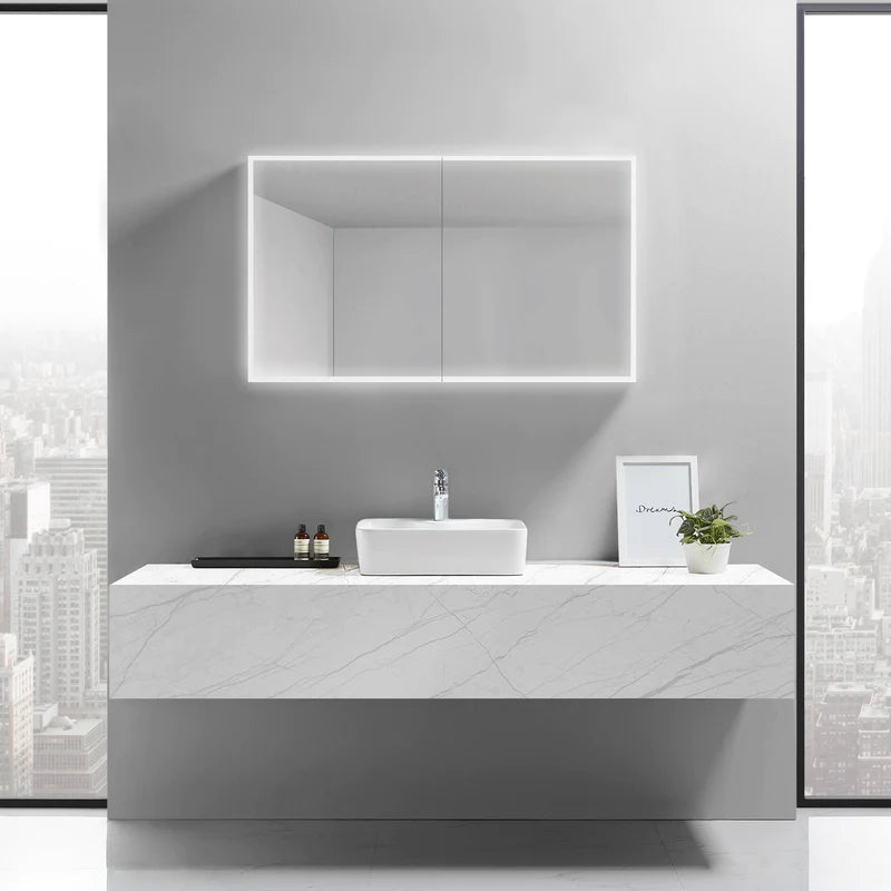 Cassini II Lighted Bathroom Cabinet Vanity Mirror