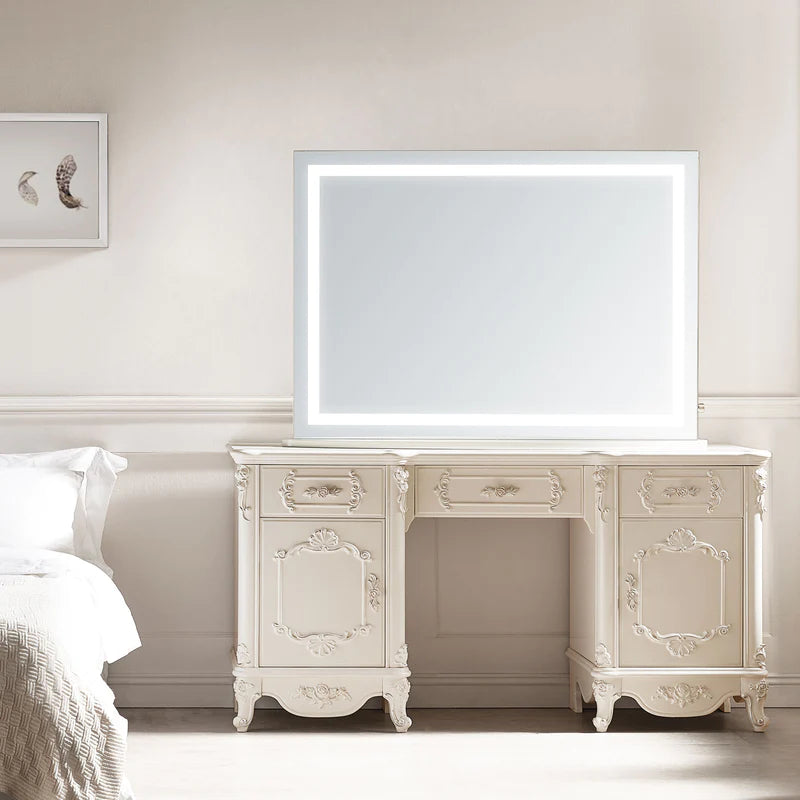Lumen Lighted Tabletop Vanity Mirror