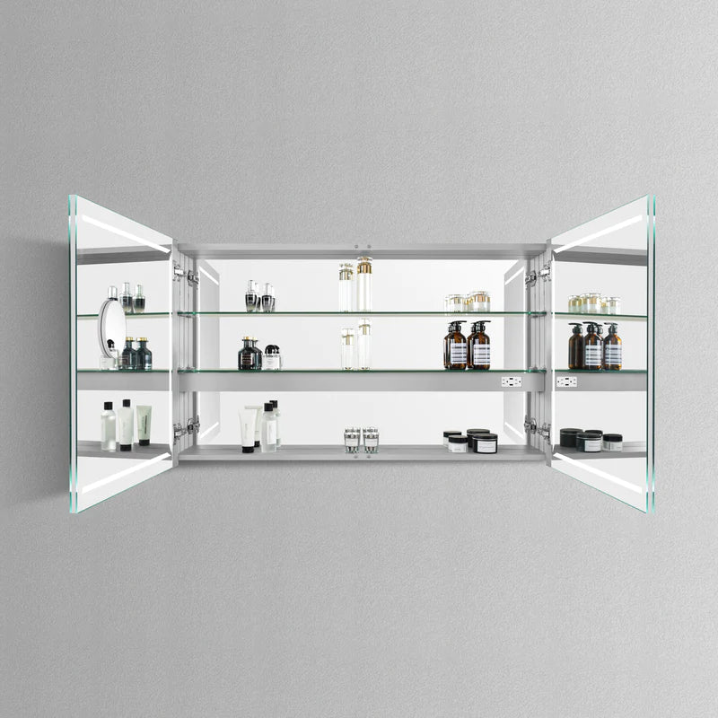 Cosmo II Conductive Hinge-Powered Illuminated Cabinet Vanity Mirror