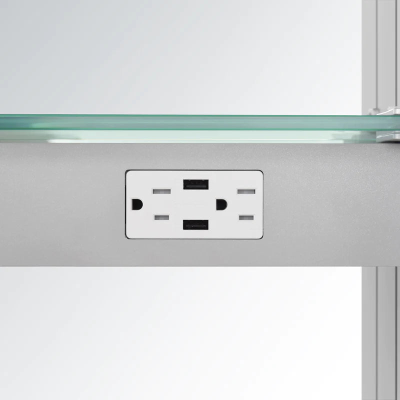 Cosmo I Conductive Hinge-Powered Illuminated Cabinet Vanity Mirror