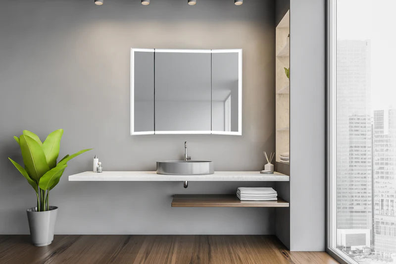 Stella Trifold Lighted Bathroom Vanity Mirror