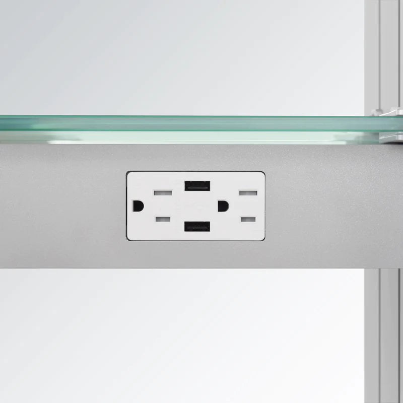 Cosmo II Conductive Hinge-Powered Illuminated Cabinet Vanity Mirror