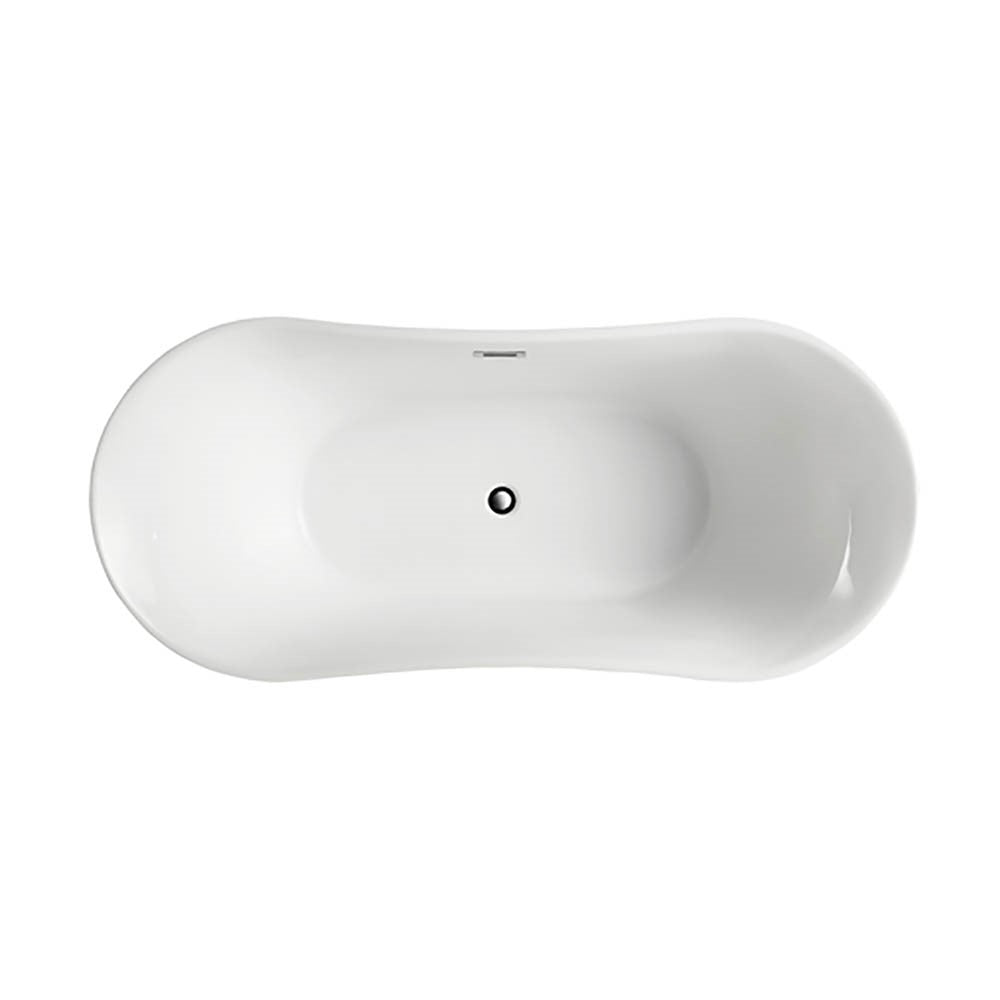 Bergamo 67 in. Freestanding Bathtub in Glossy White