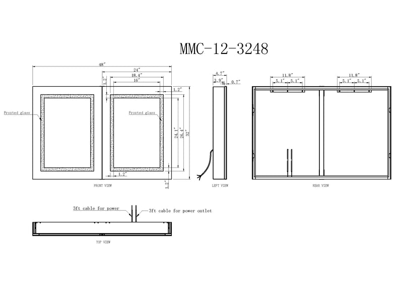 Andromeda Illuminated Cabinet Vanity Mirror