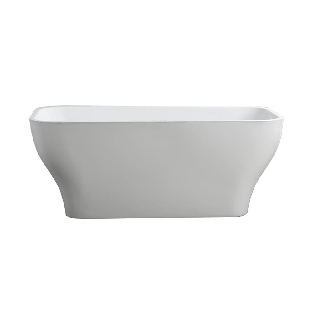 Novara 59 in. Freestanding Bathtub in Glossy White