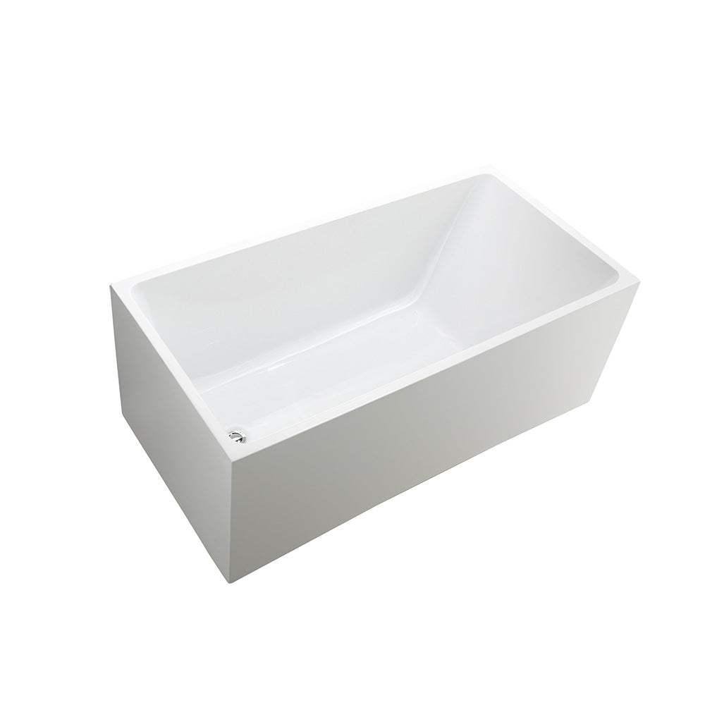 Catania 67 in. Freestanding Bathtub in Glossy White