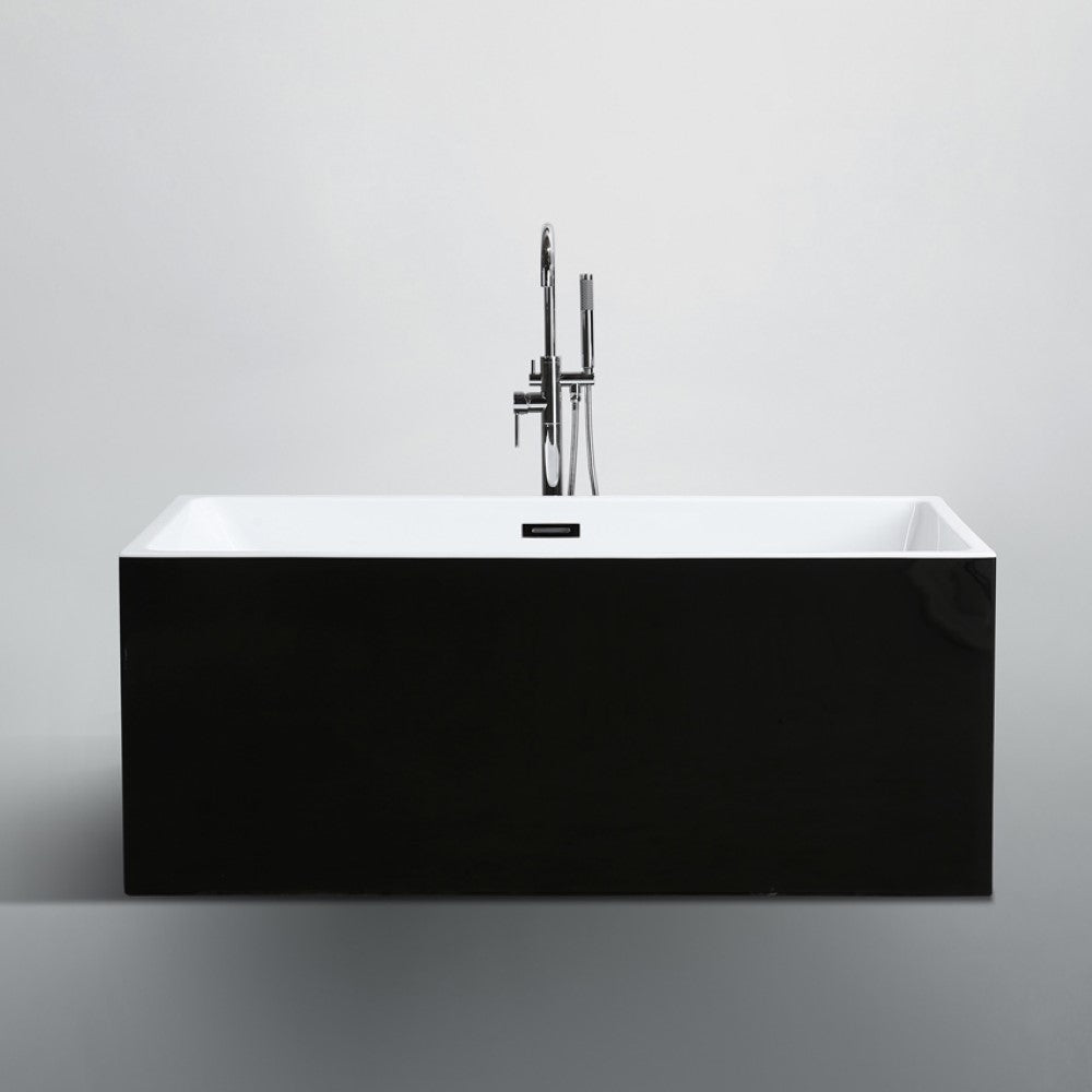 Brindisi 59 in. Freestanding Bathtub in Glossy Black