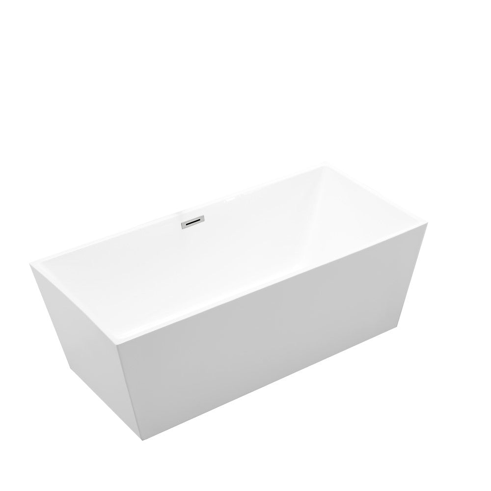 Odessa 67 in. Freestanding Bathtub in Glossy White