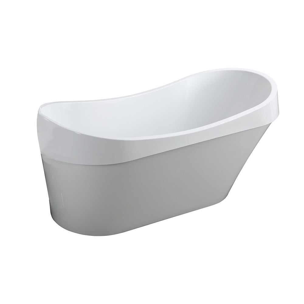 Barletta 69 in. Freestanding Bathtub in Glossy White