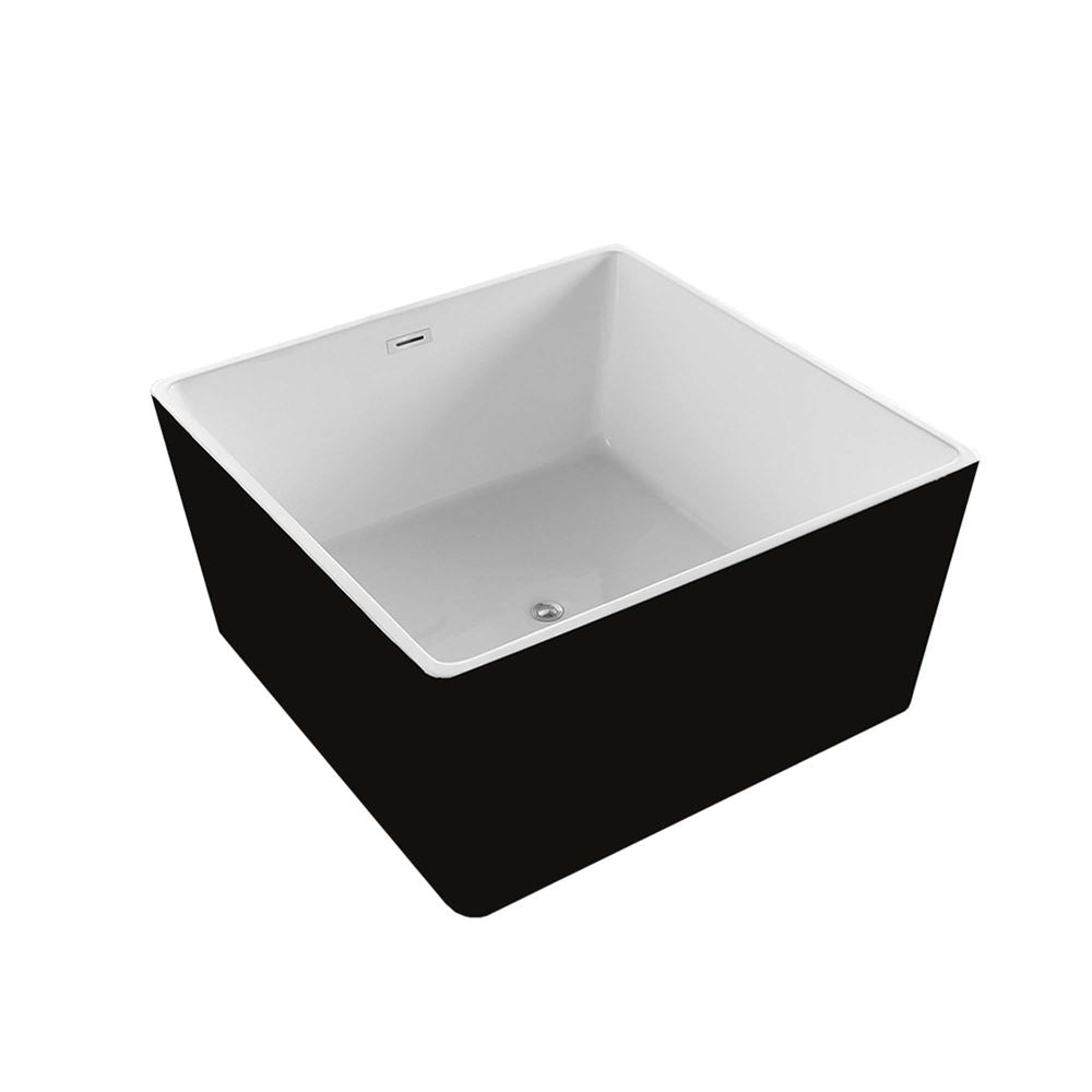 Biella 47 inch Freestanding Bathtub in Black