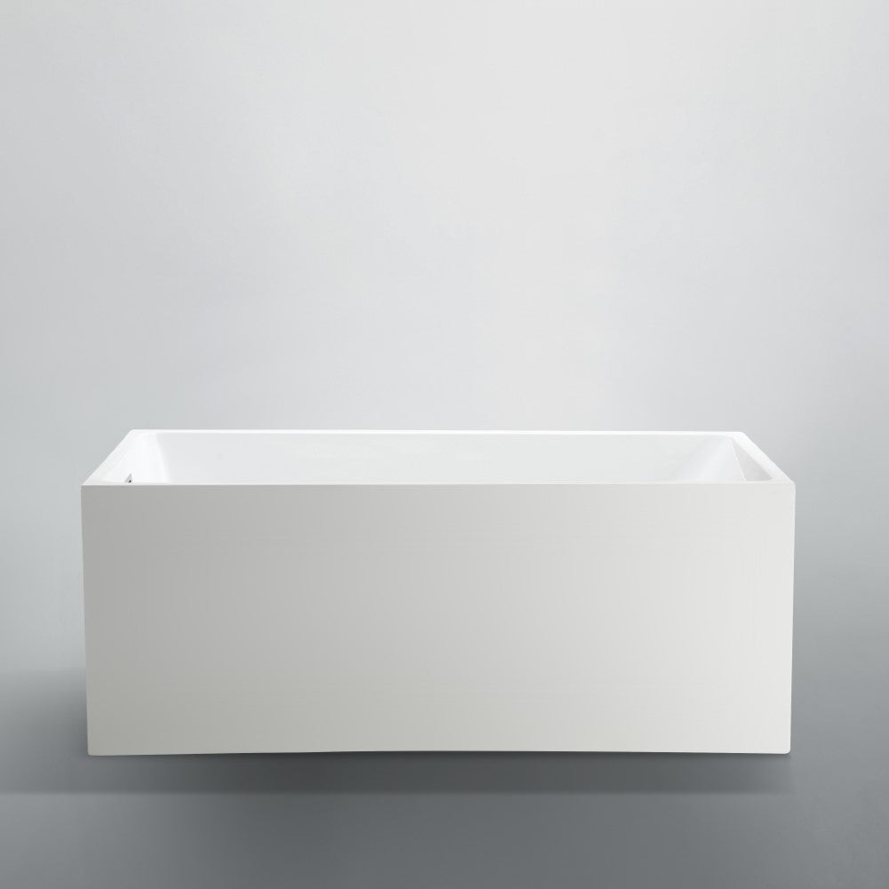 Catania 67 in. Freestanding Bathtub in Glossy White