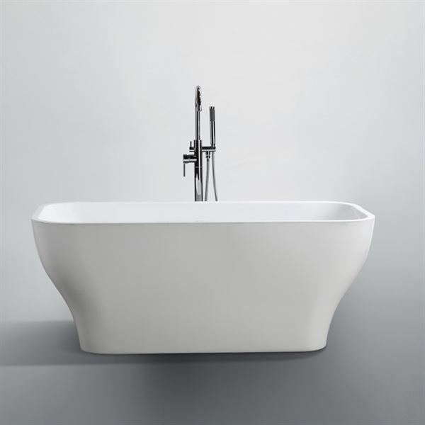 Novara 59 in. Freestanding Bathtub in Glossy White