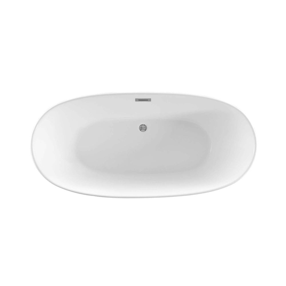 Pavia 67 in. Freestanding Bathtub in Glossy White