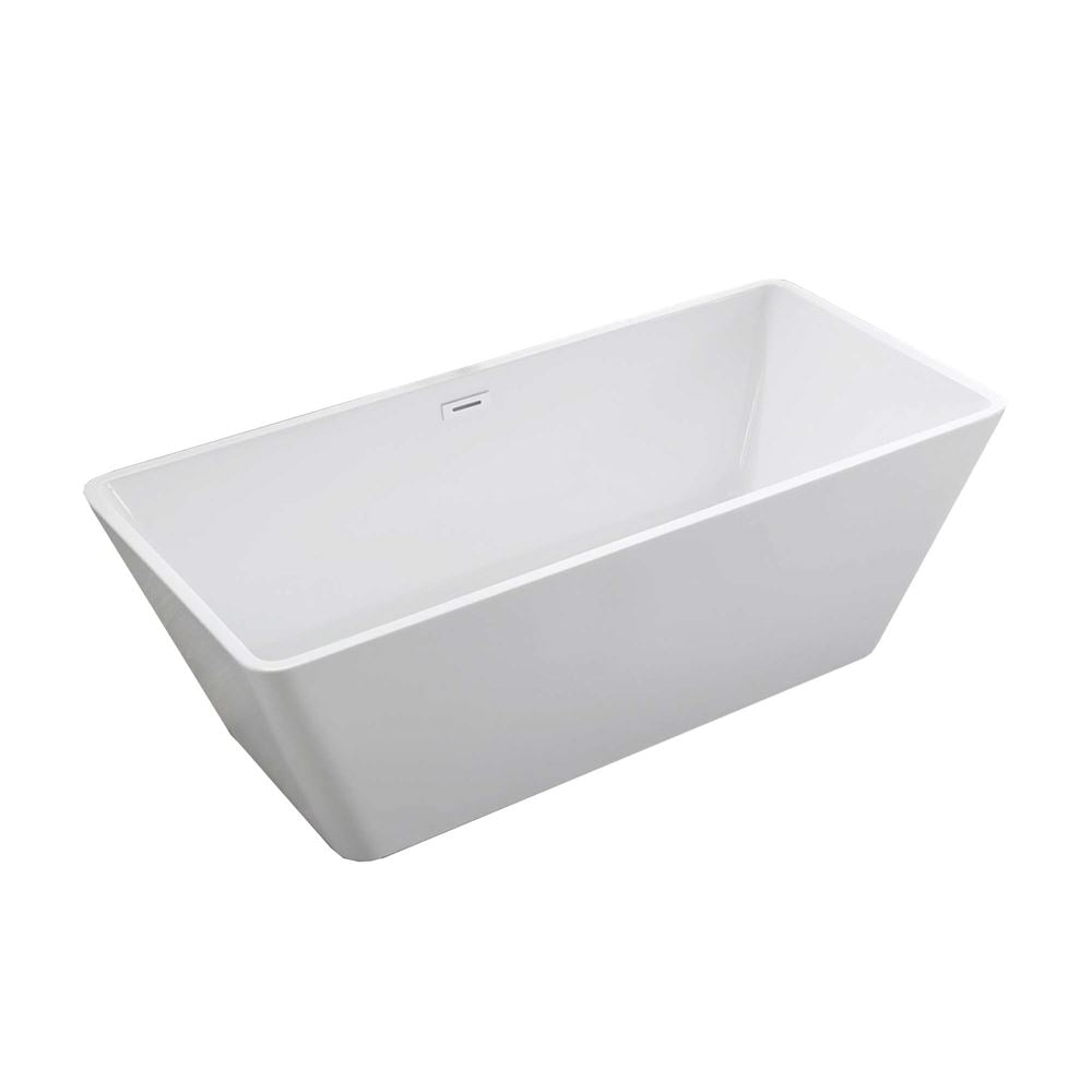 Rieti 67 in. Freestanding Bathtub in Glossy White