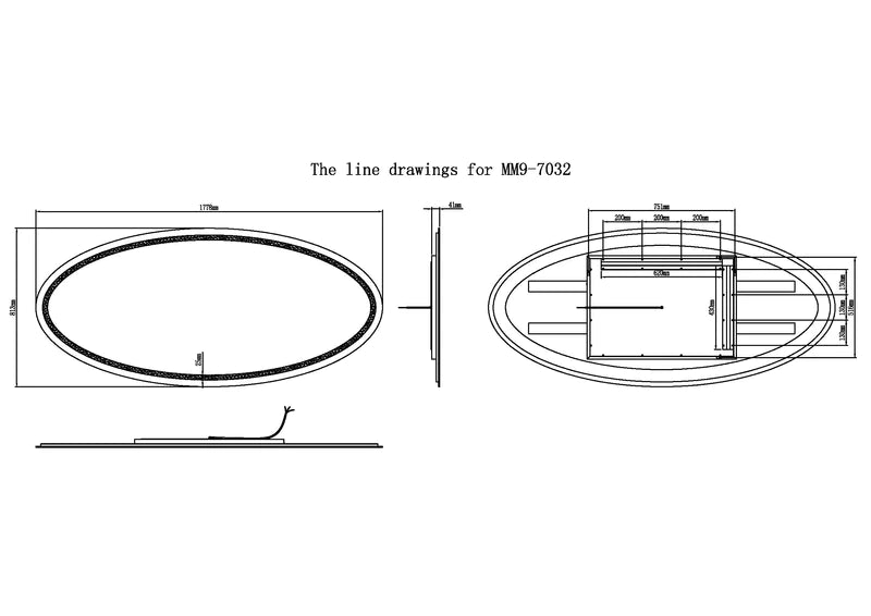 Venus Oval Lighted Bathroom Vanity Mirror