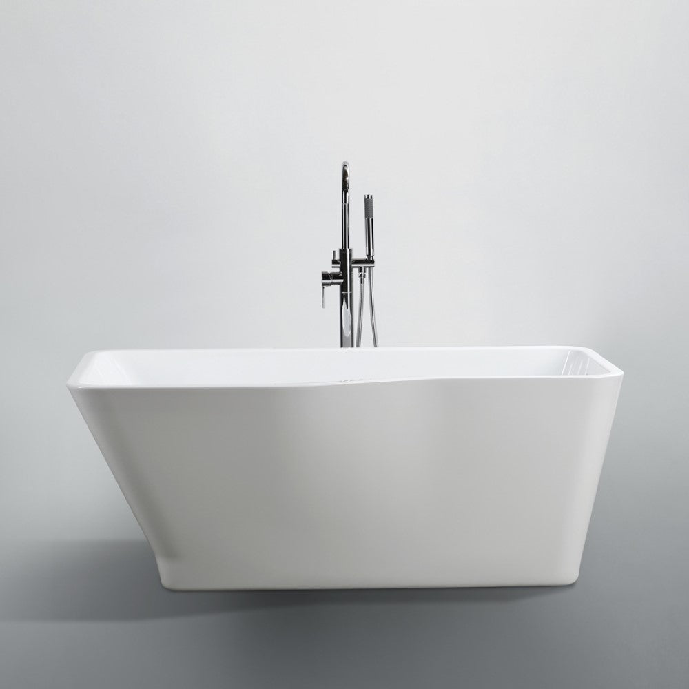 Florence 59 in. Freestanding Bathtub in Glossy White