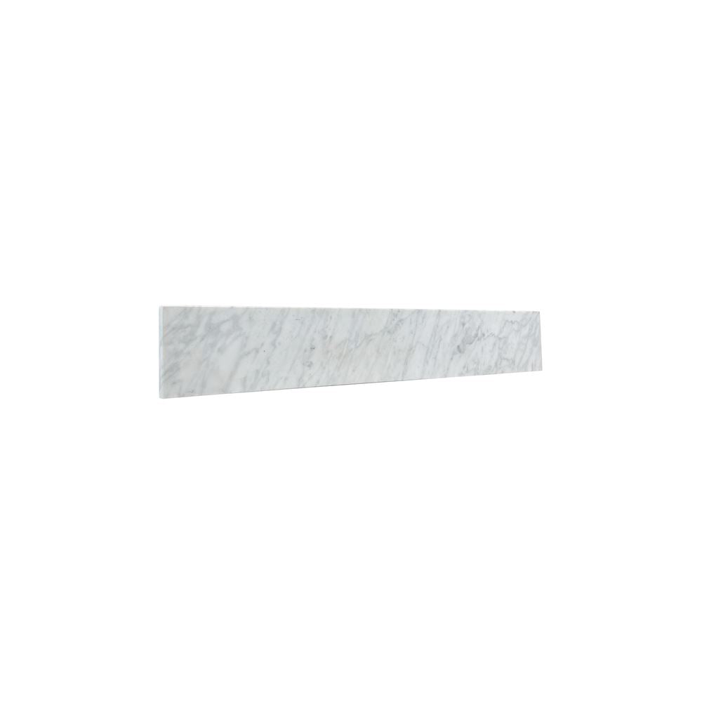 21 in. White Carrara Side Splash