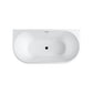 Calabria 59 in. Freestanding Bathtub in Glossy White