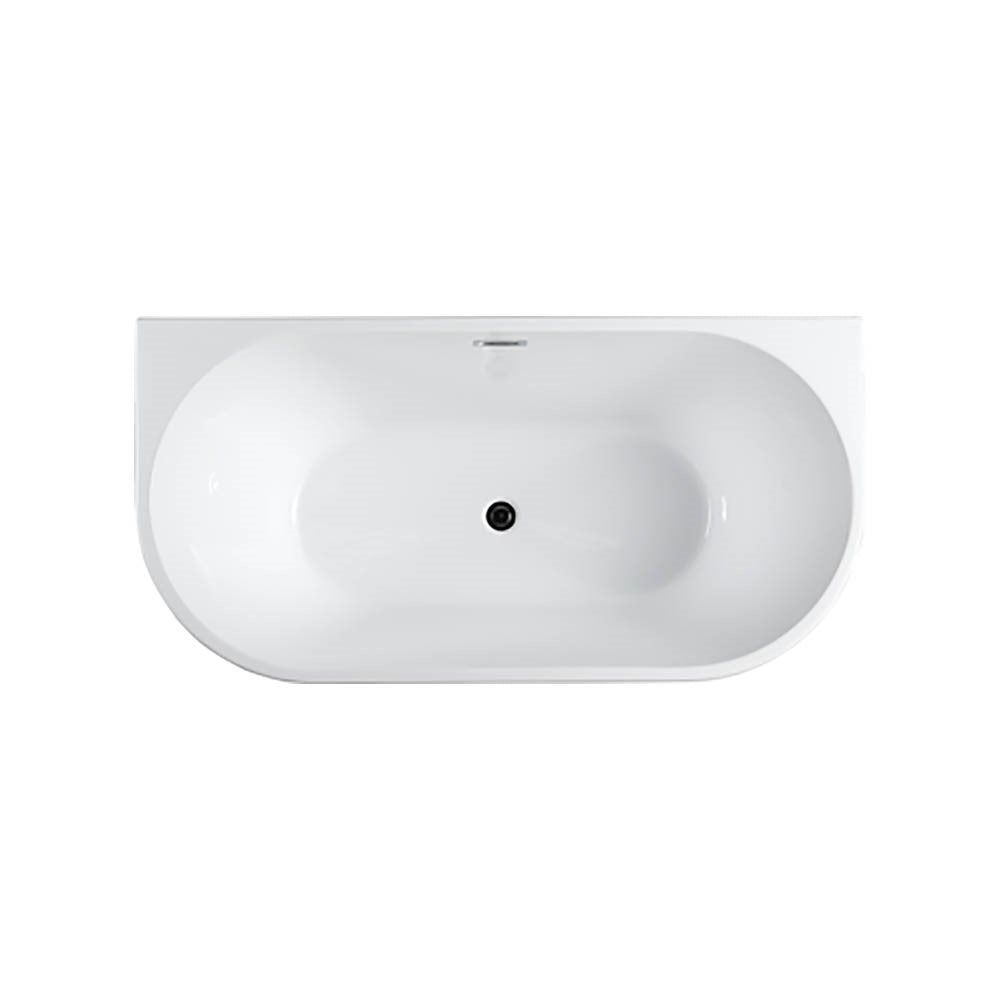 Calabria 59 in. Freestanding Bathtub in Glossy White