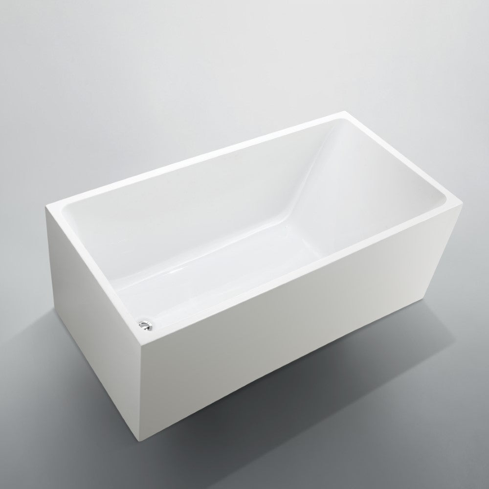 Catania 67 in. Freestanding Bathtub in Glossy White