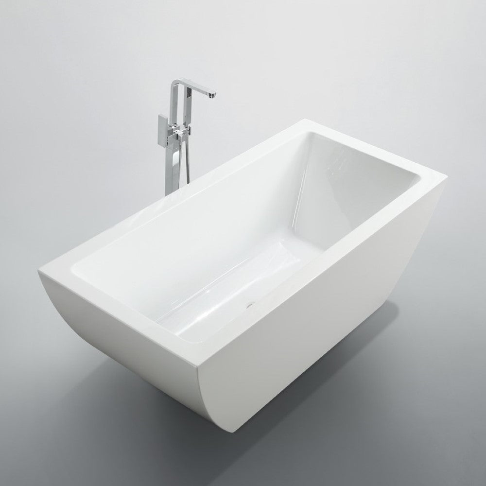 Livorno 59 in. Freestanding Bathtub in Glossy White