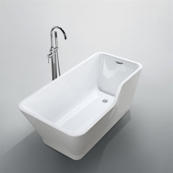 Florence 59 in. Freestanding Bathtub in Glossy White