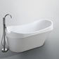 Barletta 69 in. Freestanding Bathtub in Glossy White