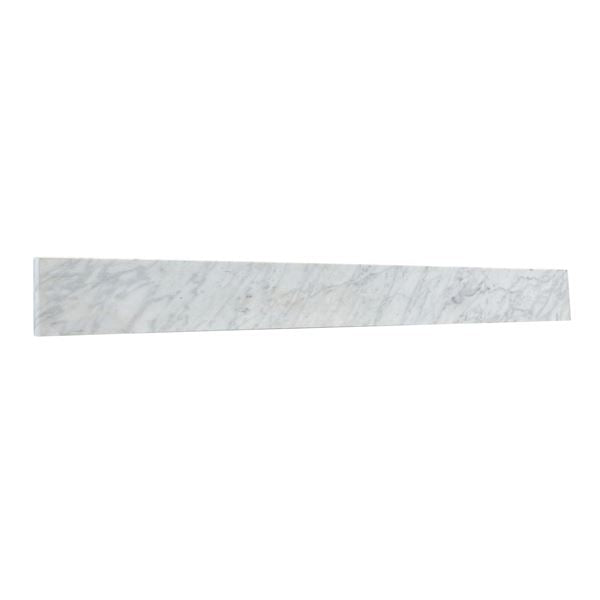 61 in. White Carrara Marble Backsplash