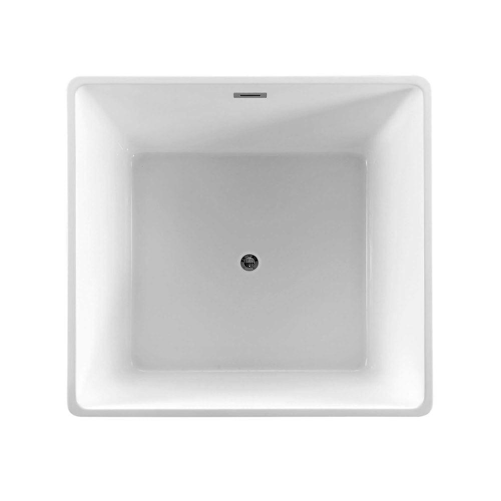 Bologna 47 in. Freestanding Bathtub in Glossy White