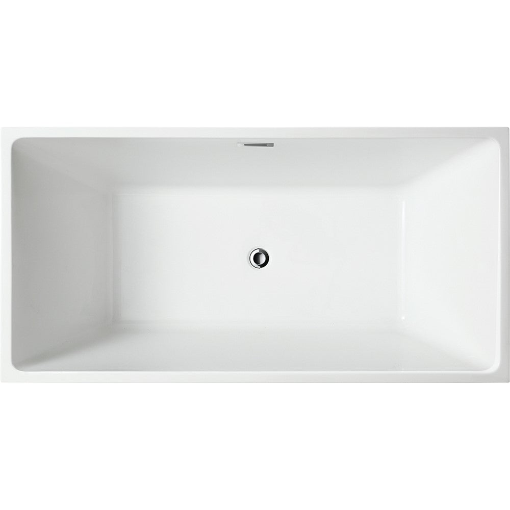 Brindisi 59 in. Freestanding Bathtub in Glossy Black