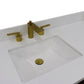 Trento 61 in. Double Sink Vanity in Black Finish with White Engineered Stone Top, Rectangle Sinks