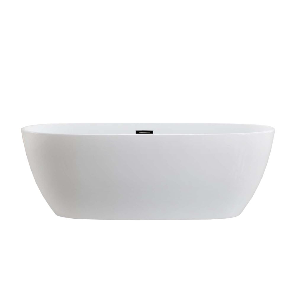 Pavia 67 in. Freestanding Bathtub in Glossy White