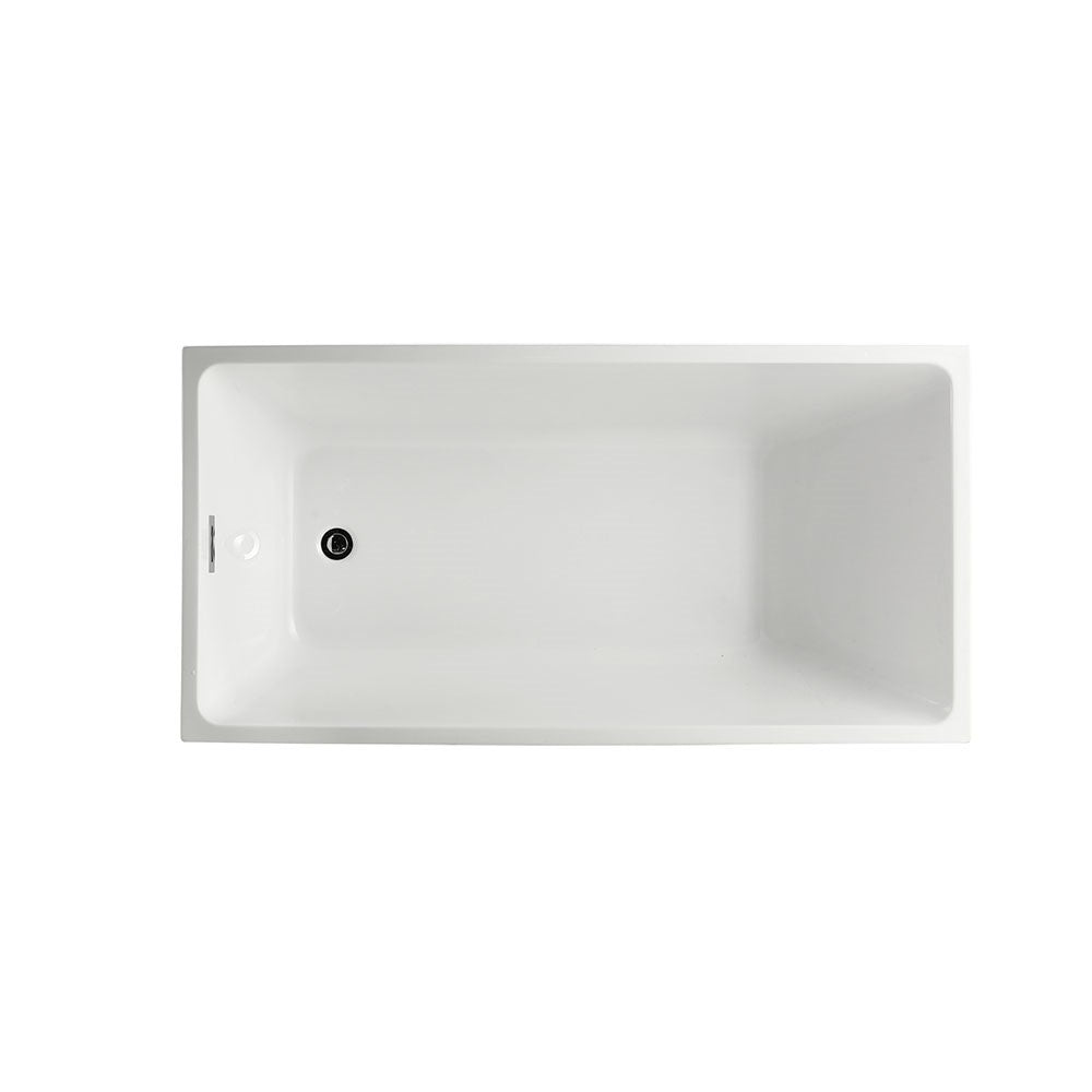 Catania 67 in. Freestanding Bathtub in Glossy White