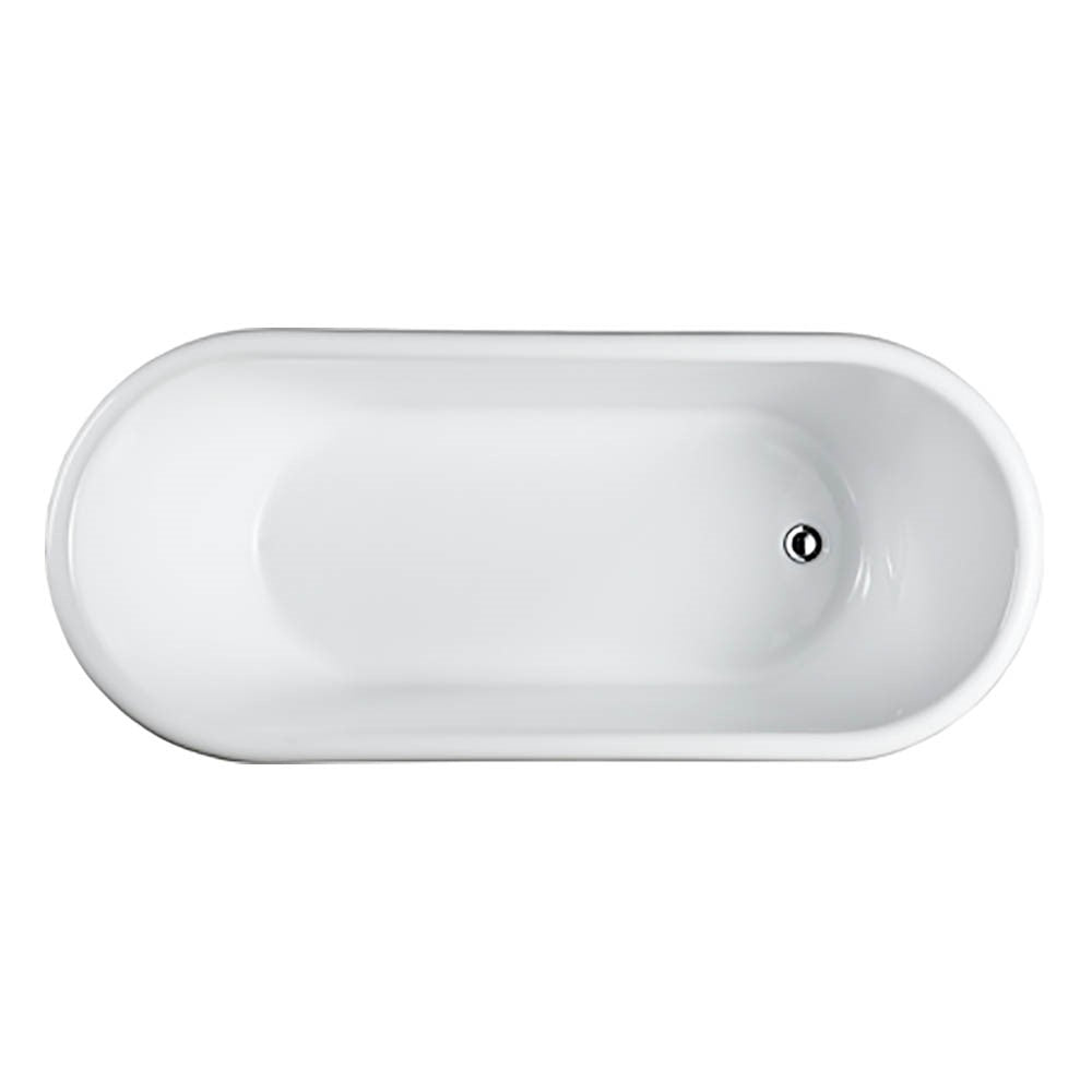 Padua 63 in. Freestanding Bathtub in Glossy White