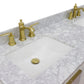 61 in. Double Sink Vanity in White Finish with White Carrara Marble and Rectangle Sinks, Trento Collection